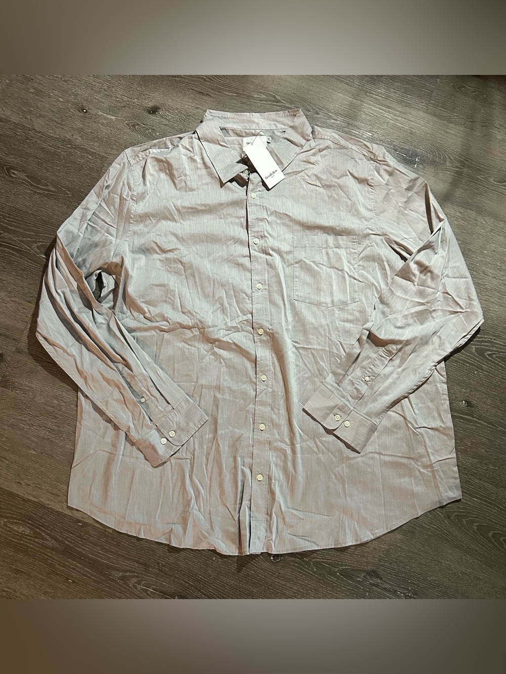 NWT Men’s 4X Tall Goodfellow & Co Gray Long Sleeve Button Down Shirt